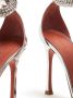 Amina Muaddi Iman 105mm leather sandals Silver - Thumbnail 5