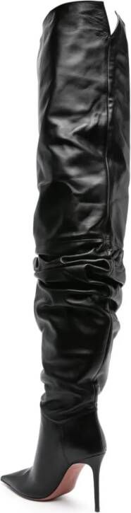 Amina Muaddi Jahleel 95mm thigh-high boots Black