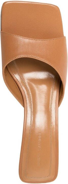 Amina Muaddi Laura 60mm heels Brown