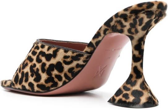 Amina Muaddi leopard-print open-toe sandals Neutrals