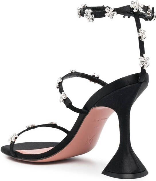 Amina Muaddi Lily 110mm heel sandals Black