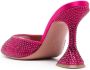 Amina Muaddi Lupita 100mm crystal-embellished mules Pink - Thumbnail 3