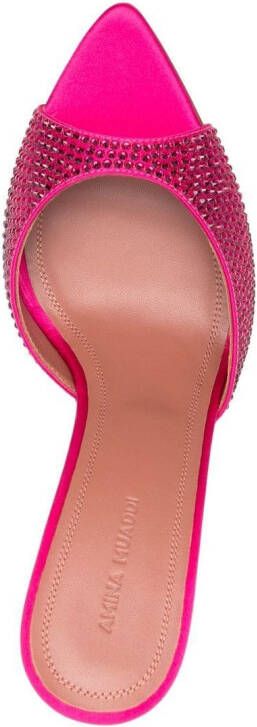 Amina Muaddi 105mm Caroline crystal-embellished sandals Pink