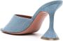 Amina Muaddi Lupita 100mm denim mules Blue - Thumbnail 3