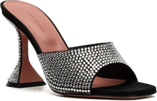 Amina Muaddi Lupita 60mm suede sandals Black