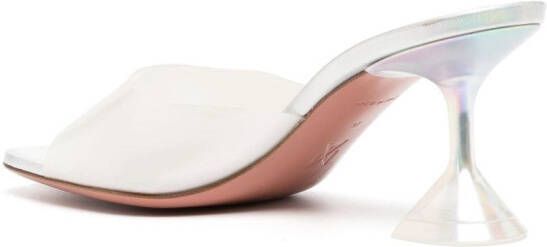 Amina Muaddi Lupita 75mm slip-on sandals White