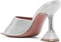 Amina Muaddi Lupita 95 crystal mules Silver - Thumbnail 3