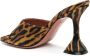 Amina Muaddi Lupita 95mm tiger-print mules Brown - Thumbnail 3