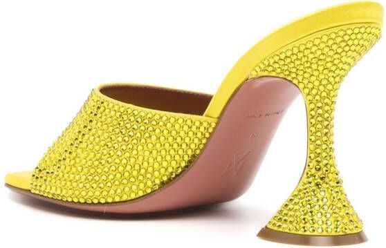 Amina Muaddi 80mm Lupita sandals Yellow