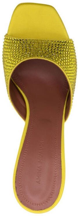 Amina Muaddi 80mm Lupita sandals Yellow