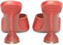Amina Muaddi Lupita Crystal Slipper 95mm mules Orange - Thumbnail 3
