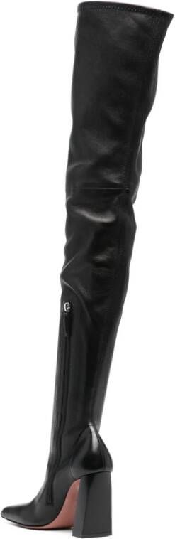 Amina Muaddi Marine 115mm leather boots Black