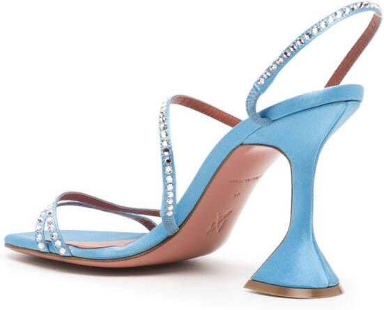 Amina Muaddi Naima 95mm crystal-embellished sandals Blue