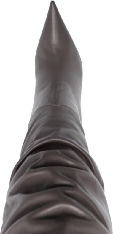 Amina Muaddi Olivia 95mm thigh-high boots Grey