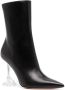 Amina Muaddi pointed-toe 90mm heeled boots Black - Thumbnail 2