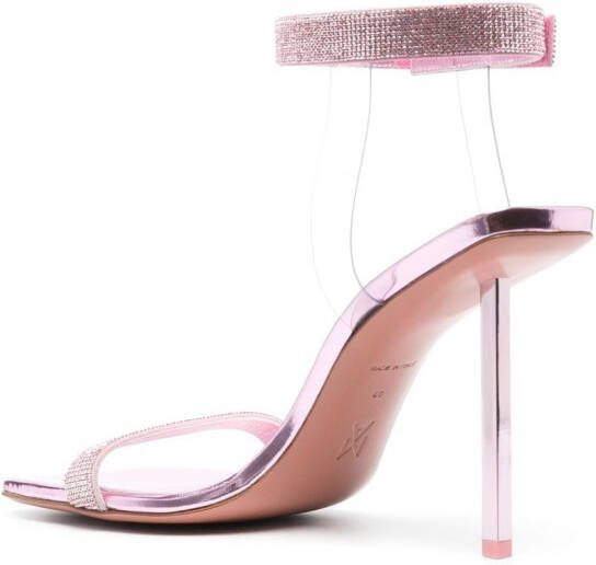 Amina Muaddi Rih 110mm crystal-embellishment sandals Pink