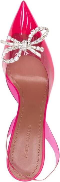 Amina Muaddi Rosie 110mm crystal-embellished pumps Pink