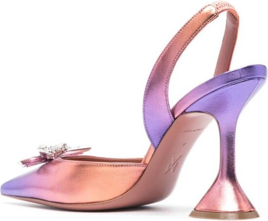 Amina Muaddi Rosie 95mm iridescent-effect pumps Purple