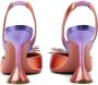 Amina Muaddi Rosie 95mm iridescent-effect pumps Purple - Thumbnail 3