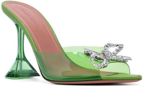 Amina Muaddi Rosie crystal-embellished 100mm sandals Green