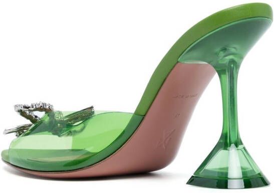 Amina Muaddi Rosie crystal-embellished 100mm sandals Green