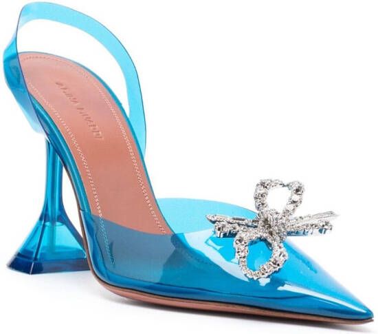 Amina Muaddi Rosie crystal-embellished 105mm pumps Blue