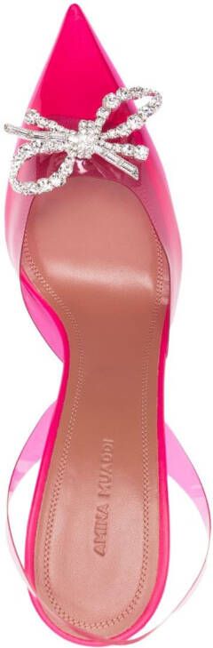 Amina Muaddi Rosie crystal-embellished 105mm pumps Pink