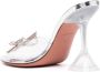 Amina Muaddi Rosie transparent mules Silver - Thumbnail 3