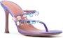 Amina Muaddi Tina 105 mm crystal sandals Purple - Thumbnail 2