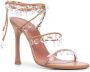 Amina Muaddi Tina 115mm crystal-embellished sandals Brown - Thumbnail 2