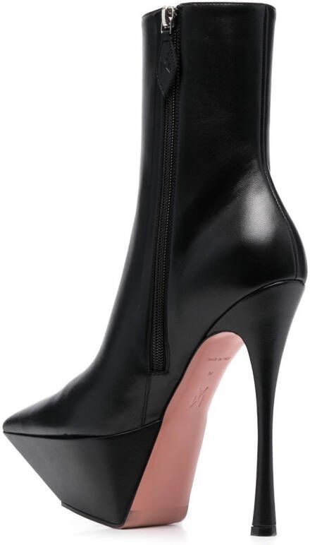 Amina Muaddi Yigit 150mm ankle boots Black