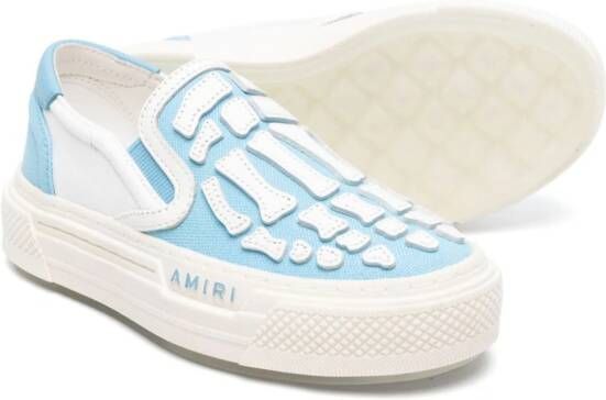 AMIRI KIDS Bones slip-on sneakers White