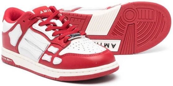 AMIRI KIDS Skel Top leather sneakers Red