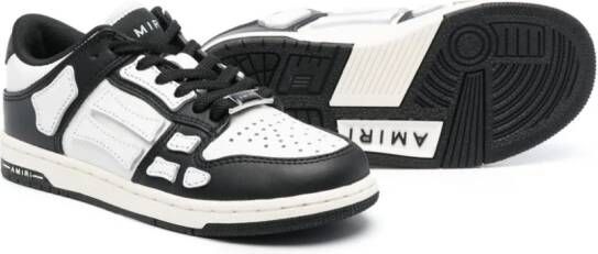 AMIRI KIDS Skel Top panelled leather sneakers White