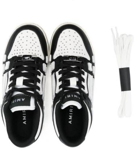 AMIRI KIDS Skel Top panelled leather sneakers White
