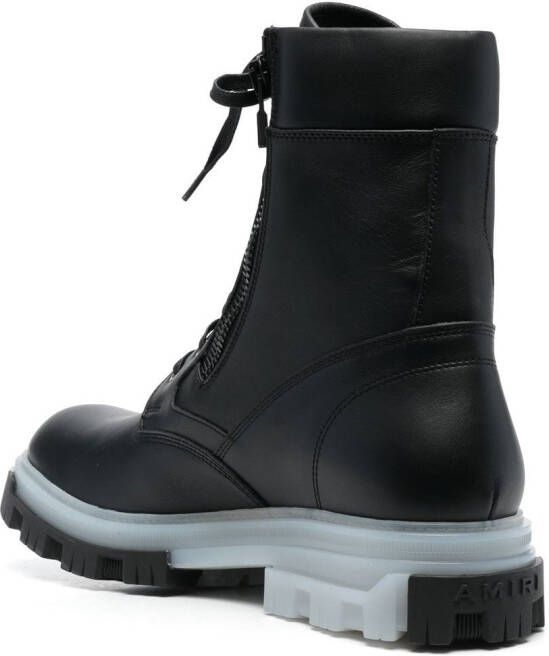 AMIRI logo patch combat boots Black