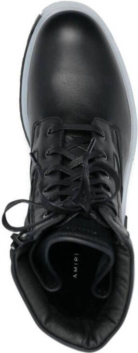 AMIRI logo patch combat boots Black