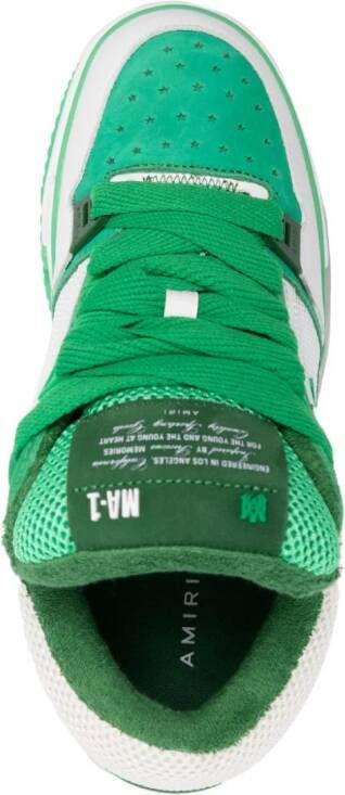 AMIRI MA-1 panelled leather sneakers Green