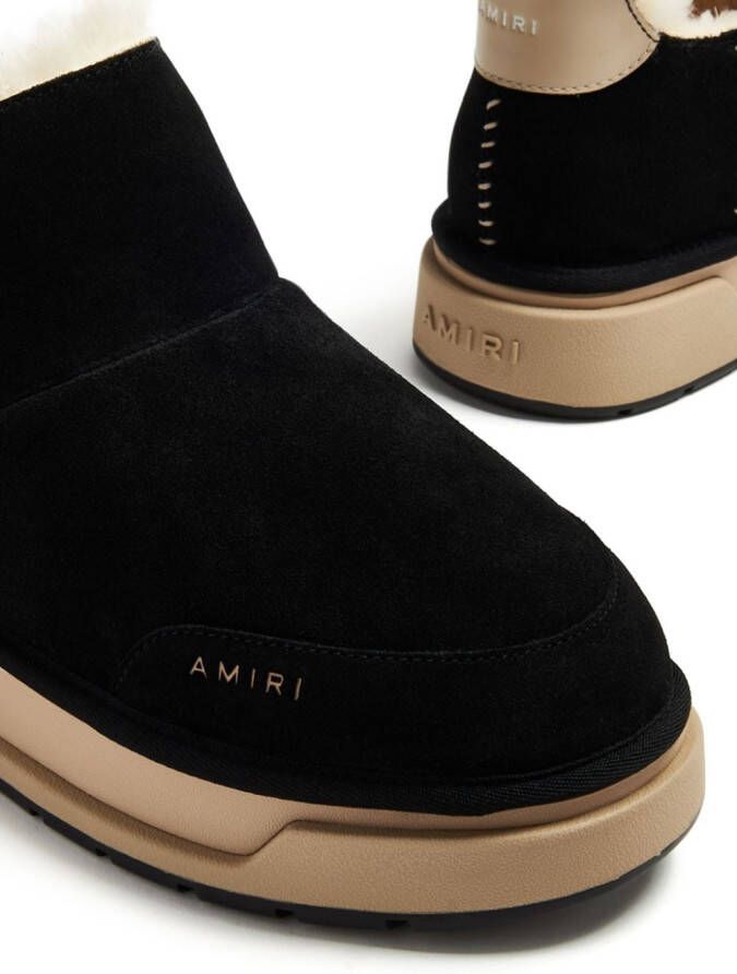 AMIRI Malibu logo-plaque suede boots Black