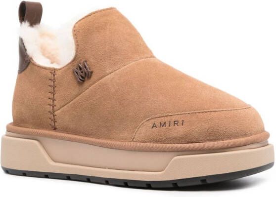 AMIRI Malibu logo-plaque suede boots Brown