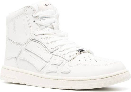 AMIRI Skel appliqué leather high-top sneakers White