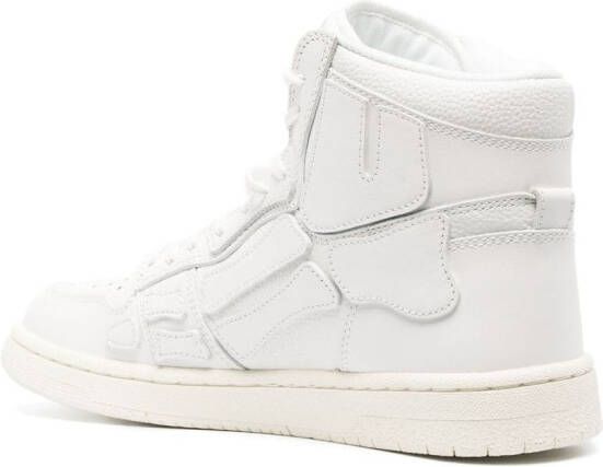 AMIRI Skel appliqué leather high-top sneakers White