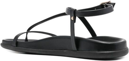 Ancient Greek Sandals Aimilia leather sandals Black