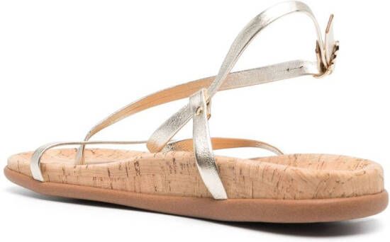 Ancient Greek Sandals Aimilia leather sandals Gold