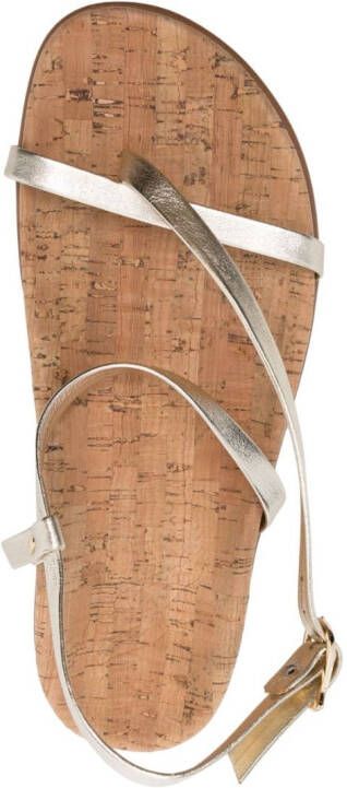 Ancient Greek Sandals Aimilia leather sandals Gold