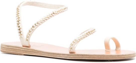 Ancient Greek Sandals Apli Eleftheria leather sandals White