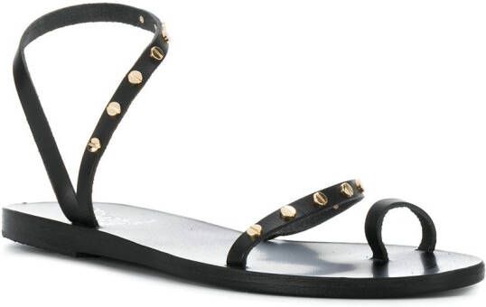 Ancient Greek Sandals Apli studded sandals Black