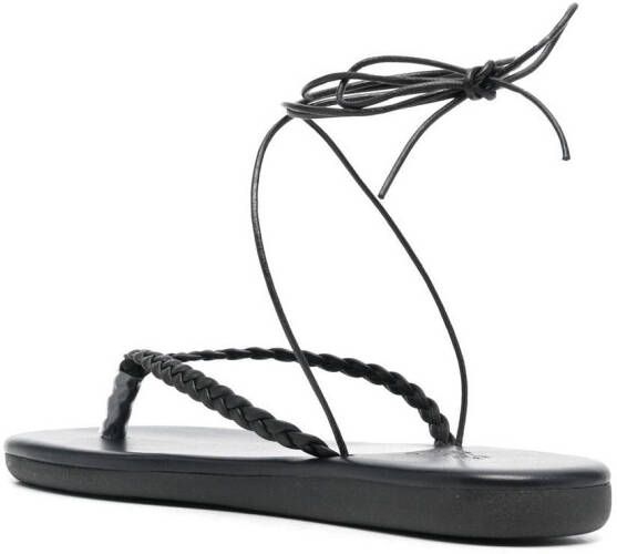 Ancient Greek Sandals braided open-toe sandals Black