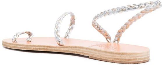 Ancient Greek Sandals braided open-toe sandals Silver