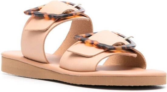 Ancient Greek Sandals buckle-embellished flat sandals Neutrals